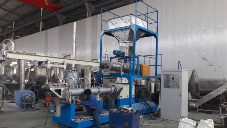 Factory Price Stainless Steel Twin-screw Floating Fish Feed Extruder